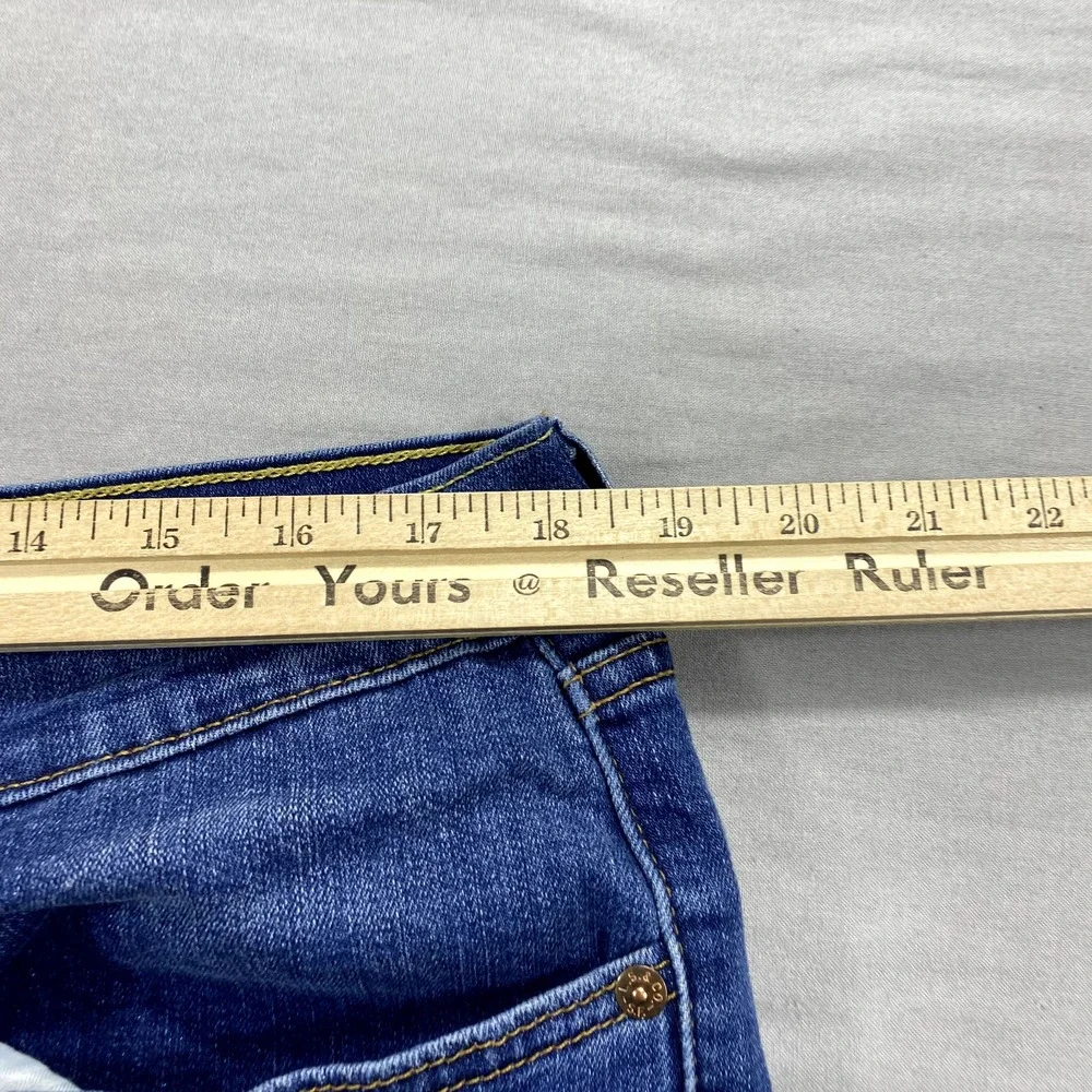 Levis‎ Boyfriend Jeans Womens 36x25 Blue Denim Mid Rise Casual Comfort Stretch ^